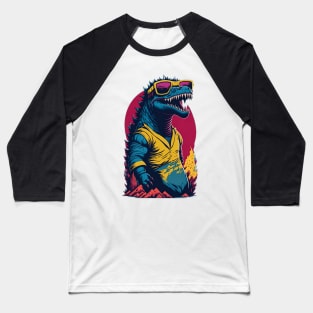 Retro Godzilla Baseball T-Shirt